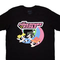 Black - Back - The Powerpuff Girls Unisex Adult Trio Flying Logo T-Shirt