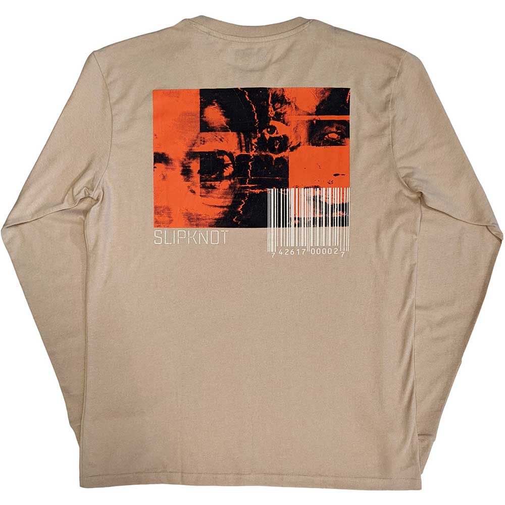 Sand - Back - Slipknot Unisex Adult The End, So Far Barcode Logo Long-Sleeved T-Shirt