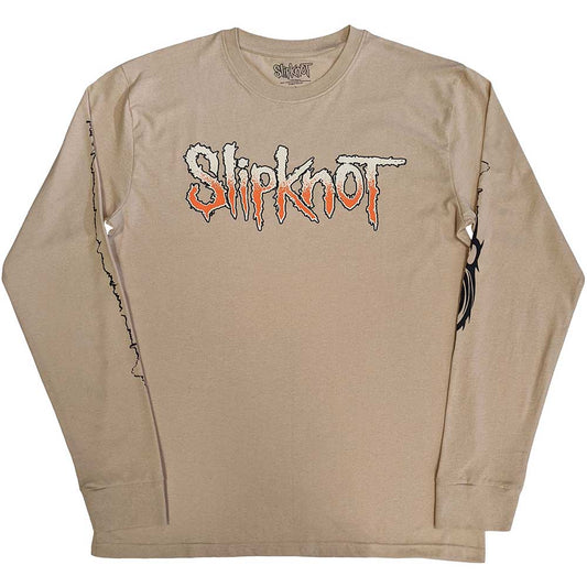 Sand - Front - Slipknot Unisex Adult The End, So Far Barcode Logo Long-Sleeved T-Shirt