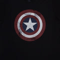 Black - Back - Marvel Comics Unisex Adult Captain America Distressed Shield T-Shirt