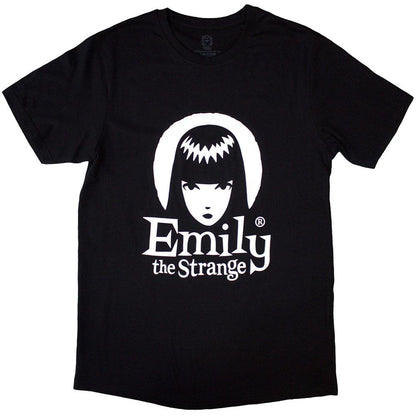 Black - Front - Emily The Strange Unisex Adult Halo Logo T-Shirt