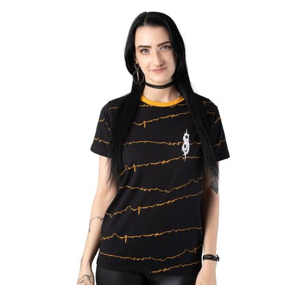 Black - Side - Slipknot Unisex Adult The End, So Far Tribal Sigil Ringer T-Shirt