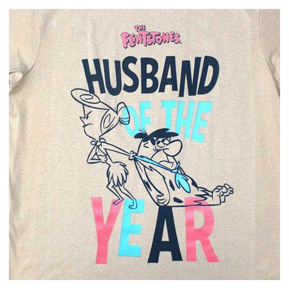 Sand - Back - The Flintstones Unisex Adult Husband Of The Year T-Shirt