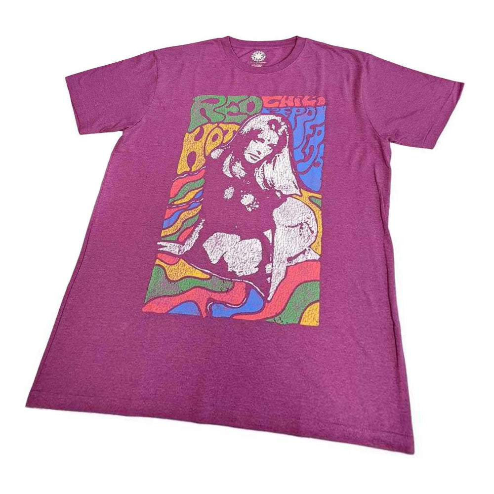 Pink - Back - Red Hot Chilli Peppers Unisex Adult Kneeling Girl T-Shirt