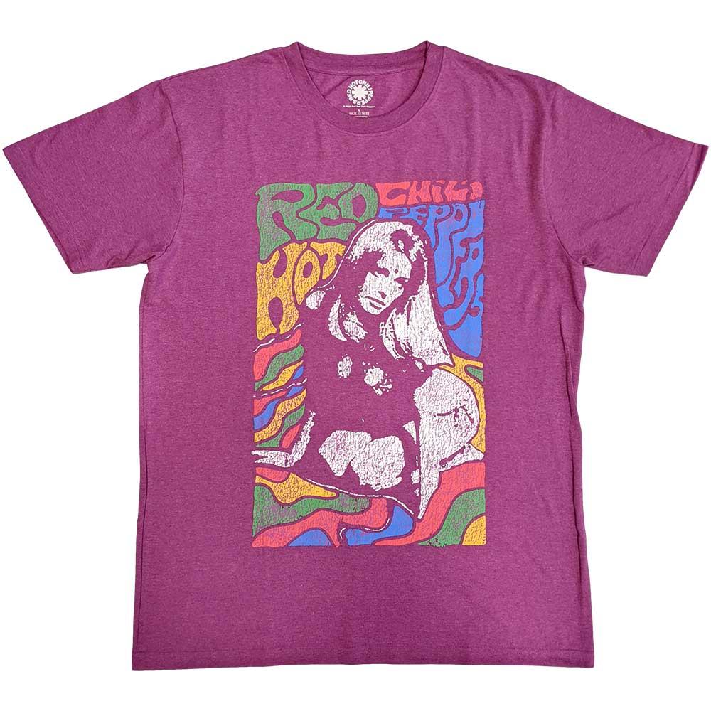 Pink - Front - Red Hot Chilli Peppers Unisex Adult Kneeling Girl T-Shirt