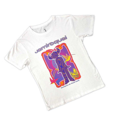 White - Back - Jamiroquai Unisex Adult Emergency T-Shirt