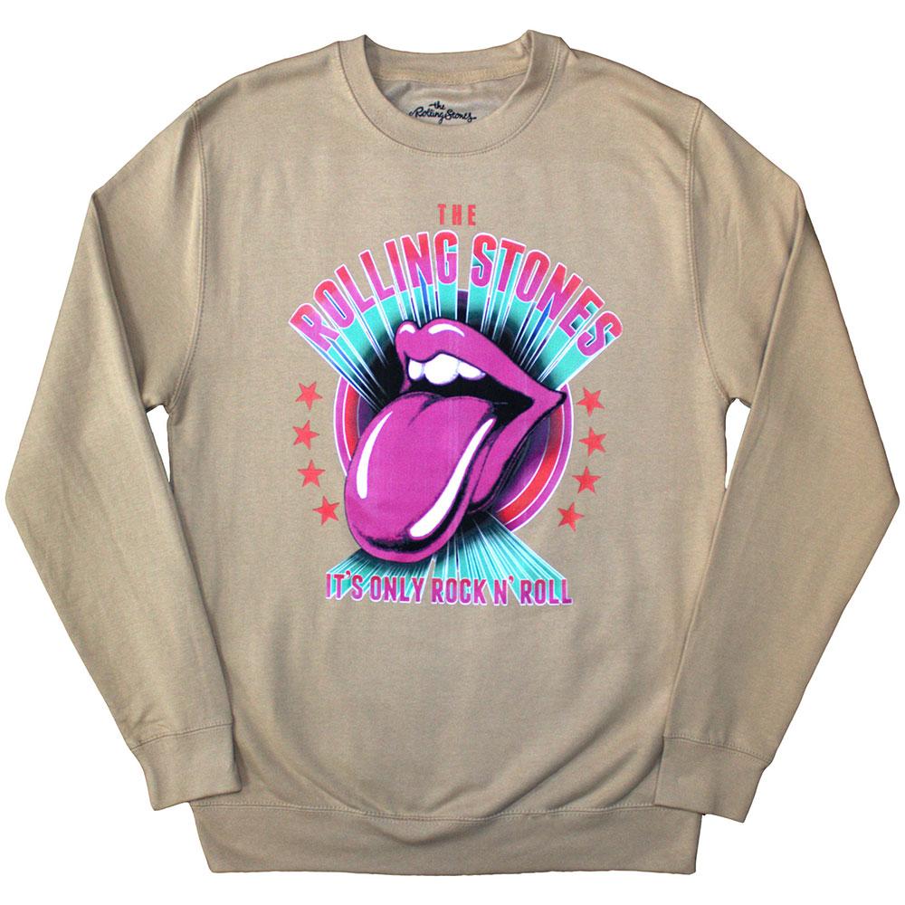 Sand - Front - The Rolling Stones Unisex Adult It´s Only Rock & Roll Oversized Sweatshirt