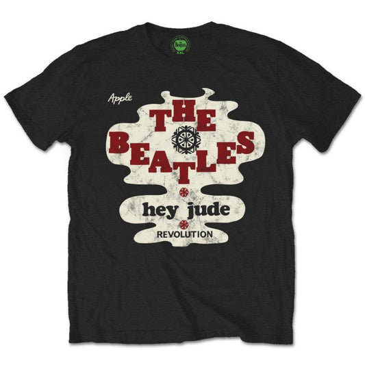 Black - Front - The Beatles Unisex Adult Hey Jude-Revolution T-Shirt