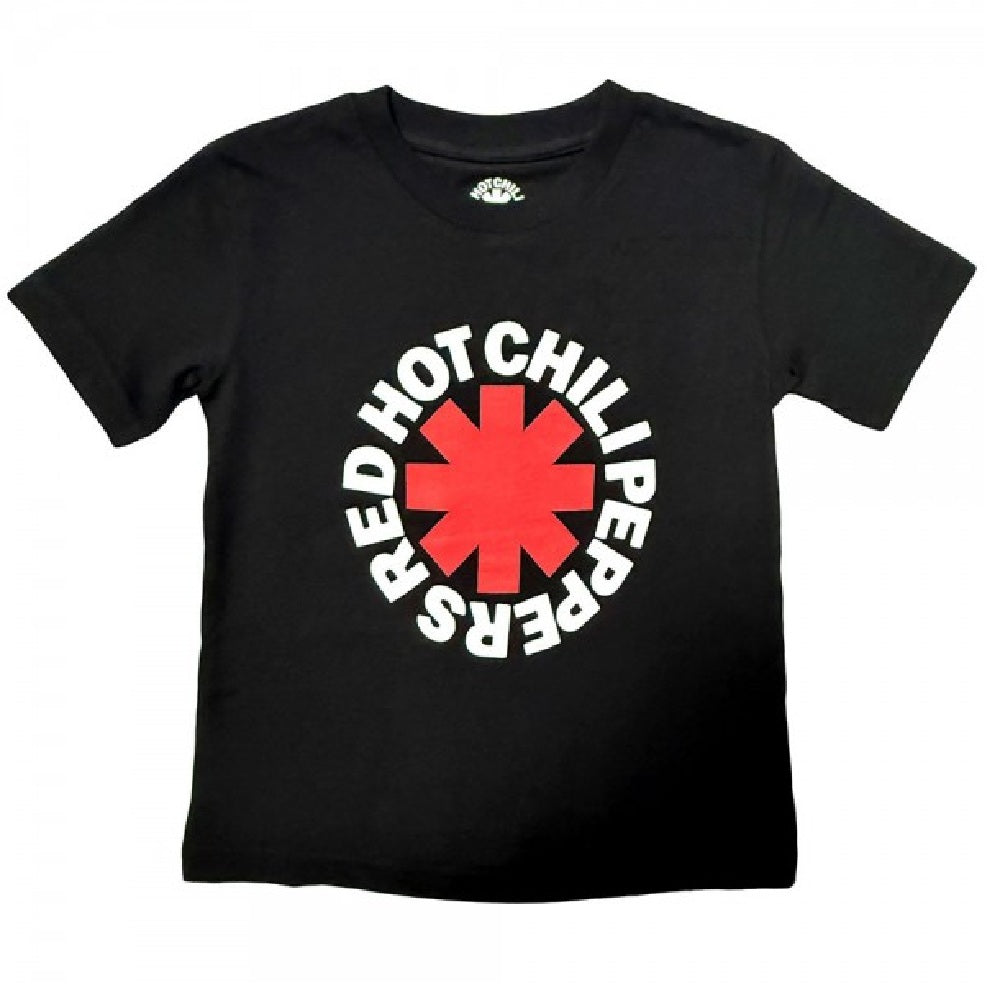 Black - Front - Red Hot Chilli Peppers Childrens-Kids Stencil T-Shirt