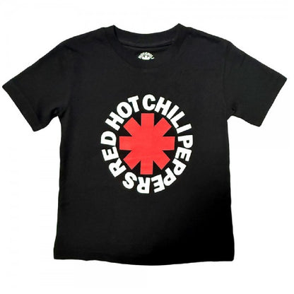 Black - Front - Red Hot Chilli Peppers Childrens-Kids Stencil T-Shirt