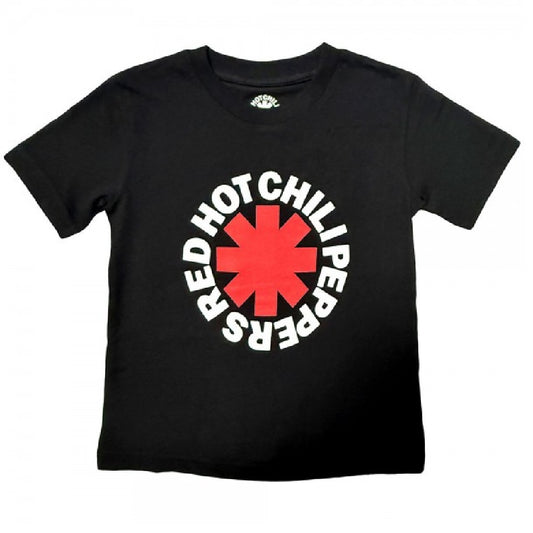 Black - Front - Red Hot Chilli Peppers Childrens-Kids Stencil T-Shirt