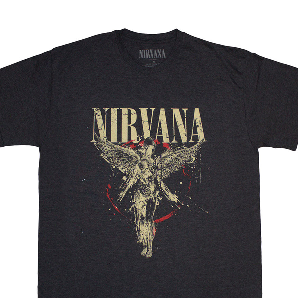 Grey - Back - Nirvana Unisex Adult In Utero T-Shirt