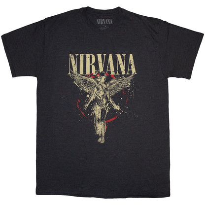 Grey - Front - Nirvana Unisex Adult In Utero T-Shirt