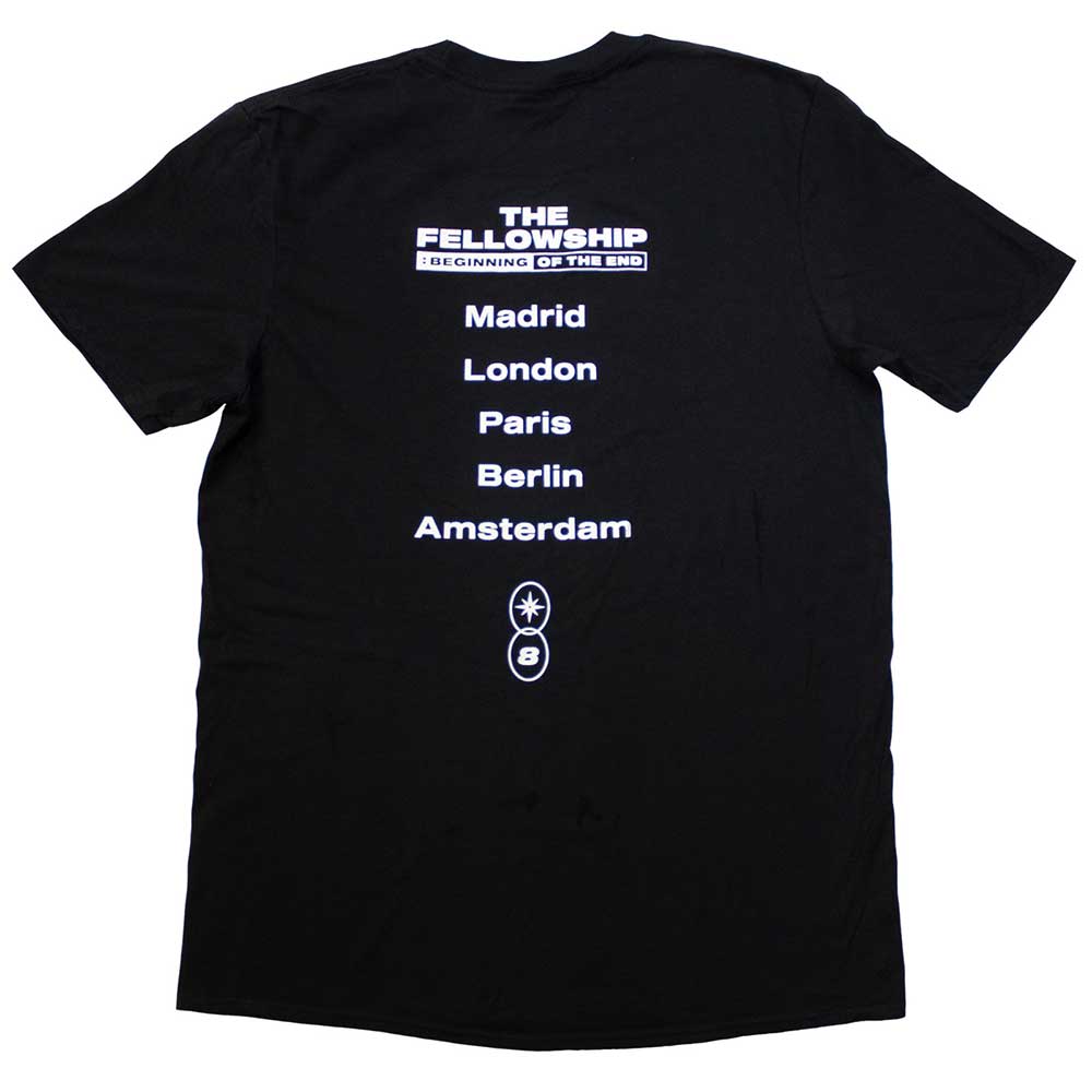 Black - Back - ATEEZ Unisex Adult Fellowship Tour Euro Logo Back Print T-Shirt