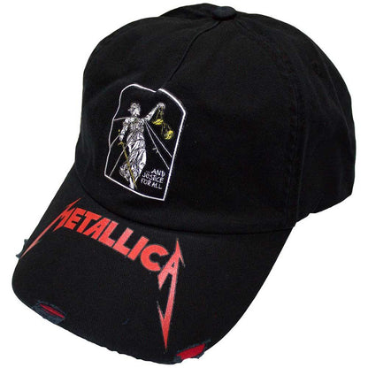 Black - Front - Metallica And Justice For All Tombstone Baseball Cap