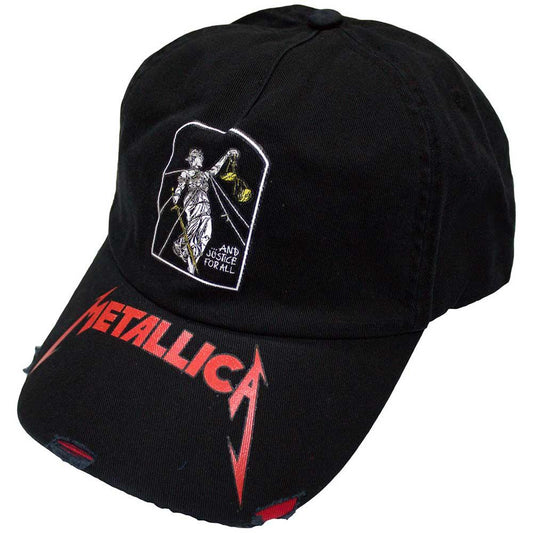 Black - Front - Metallica And Justice For All Tombstone Baseball Cap
