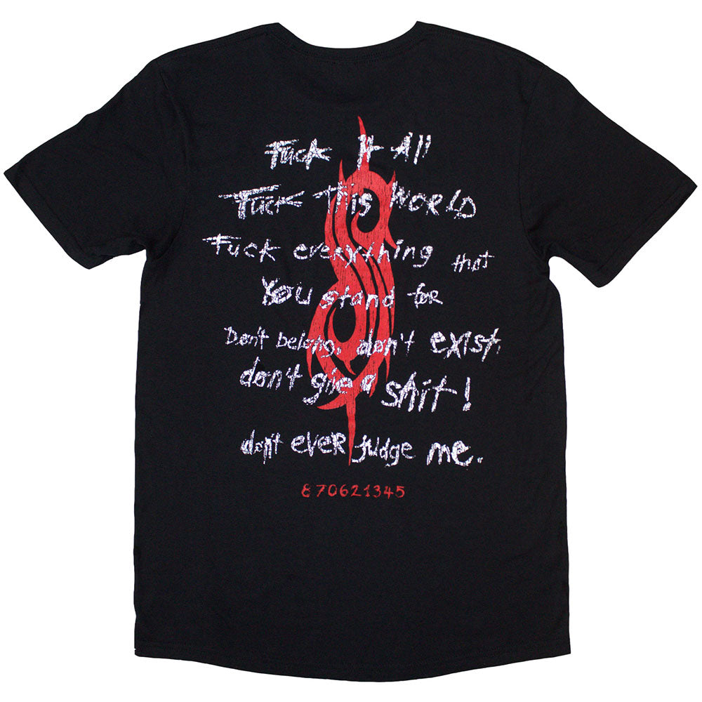 Black - Back - Slipknot Unisex Adult F It All Back Print T-Shirt