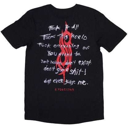 Black - Back - Slipknot Unisex Adult F It All Back Print T-Shirt