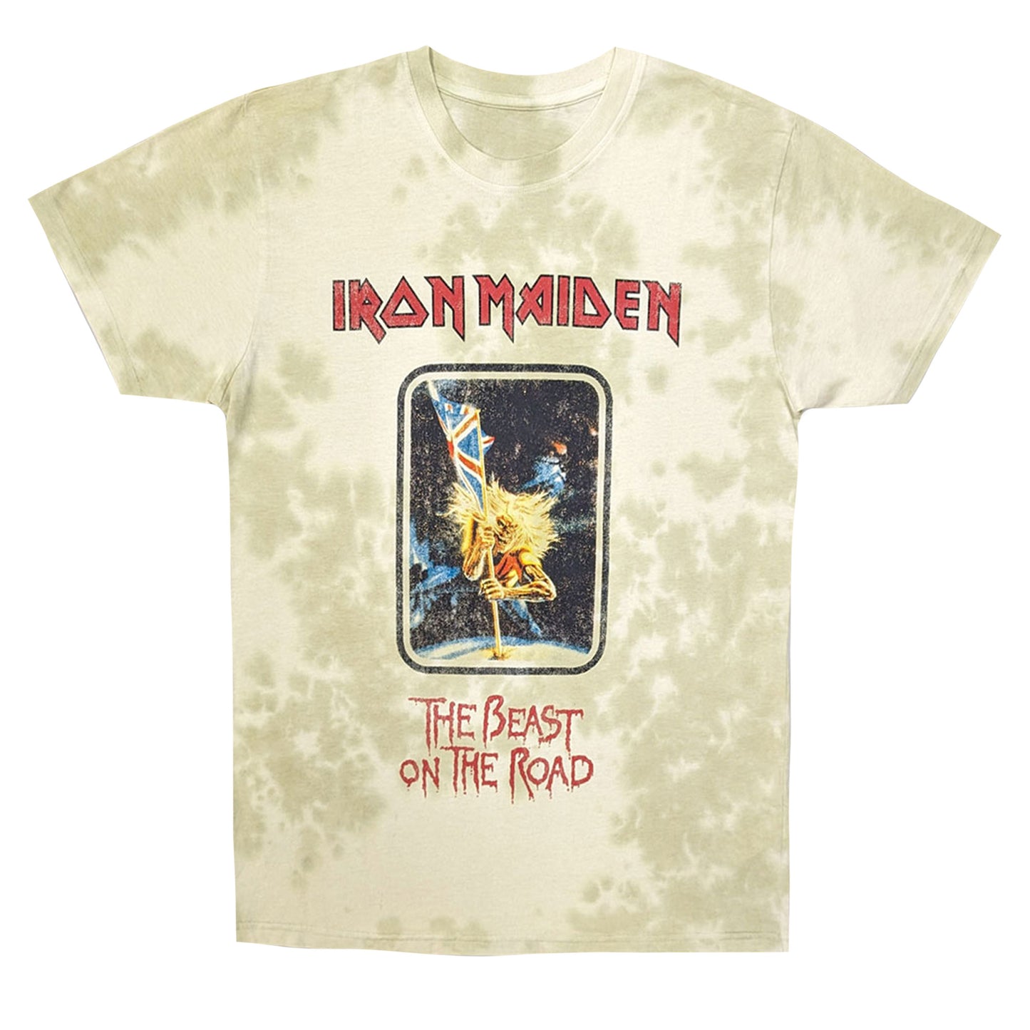 Sand - Front - Iron Maiden Unisex Adult Beast On The Road T-Shirt