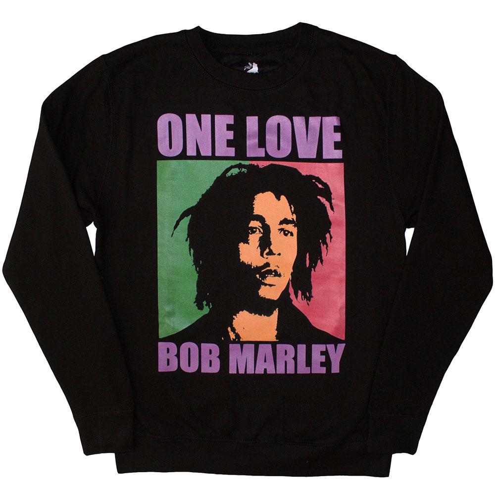 Black - Front - Bob Marley Unisex Adult One Love Oversized Sweatshirt