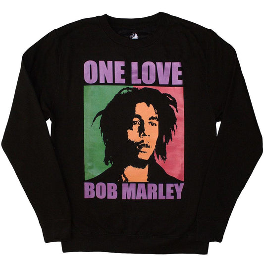 Black - Front - Bob Marley Unisex Adult One Love Oversized Sweatshirt