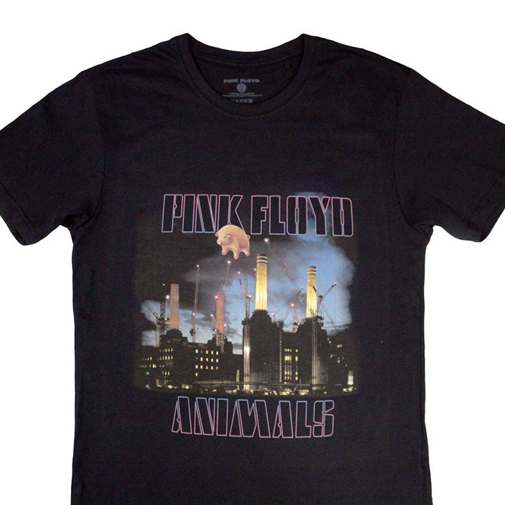 Black - Back - Pink Floyd Unisex Adult Animals Construction T-Shirt