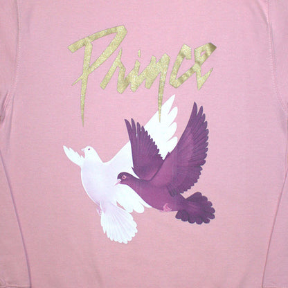 Pink - Back - Prince Unisex Adult Doves Sweatshirt