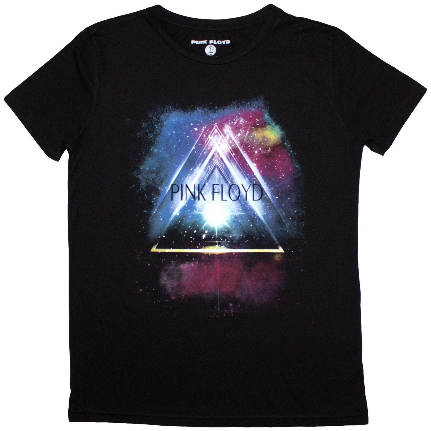 Black - Front - Pink Floyd Womens-Ladies Space Prism T-Shirt Dress