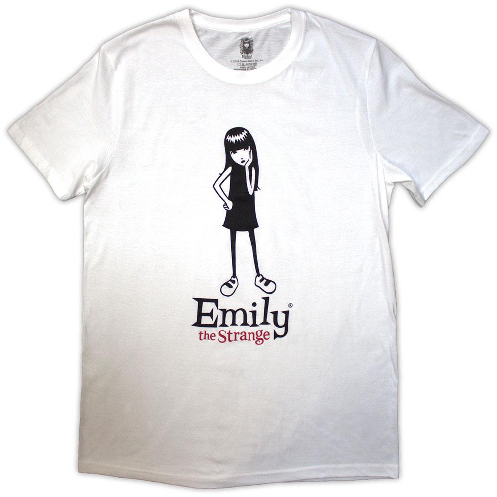 White - Front - Emily The Strange Unisex Adult Photo Poses T-Shirt