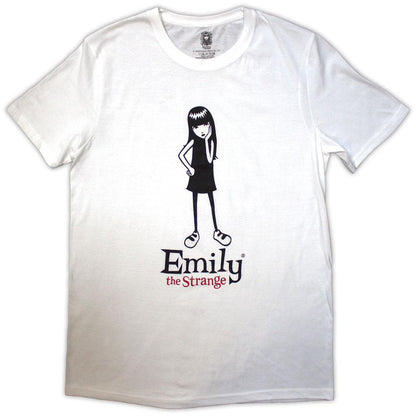 White - Front - Emily The Strange Unisex Adult Photo Poses T-Shirt