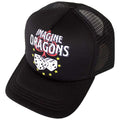 Black - Front - Imagine Dragons Unisex Adult Dice Trucker Cap
