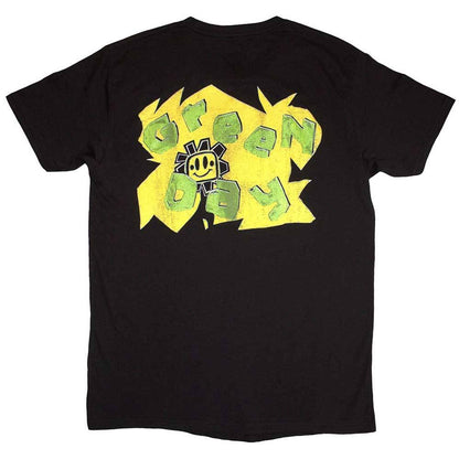 Black - Back - Green Day Unisex Adult Kerplunk Psychedelic T-Shirt