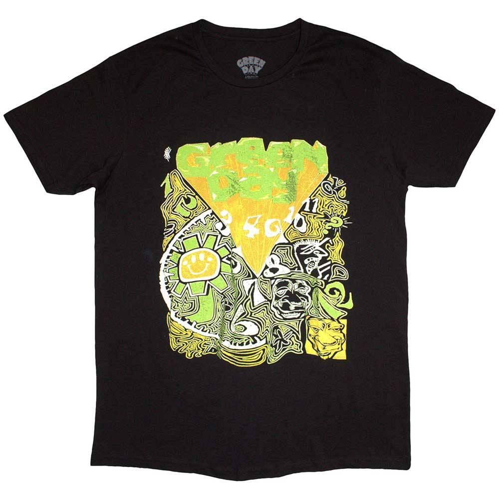 Black - Front - Green Day Unisex Adult Kerplunk Psychedelic T-Shirt