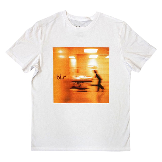 White - Front - Blur Unisex Adult Album Cover T-Shirt