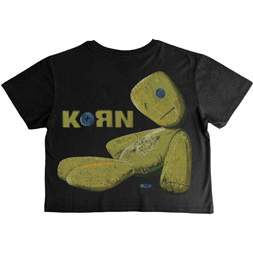 Black - Back - Korn Womens-Ladies Doll Issues Crop Top