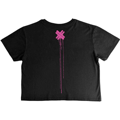 Black - Back - Electric Callboy Womens-Ladies Eat Me Alive Crop Top