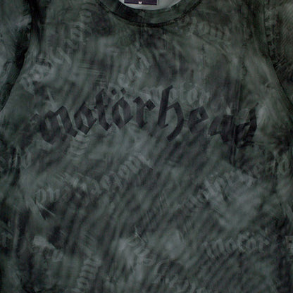 Green - Back - Motorhead Womens-Ladies Logo Mesh Crop Top
