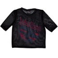 Black - Front - Judas Priest Womens-Ladies Screaming For Vengeance Mesh Crop Top