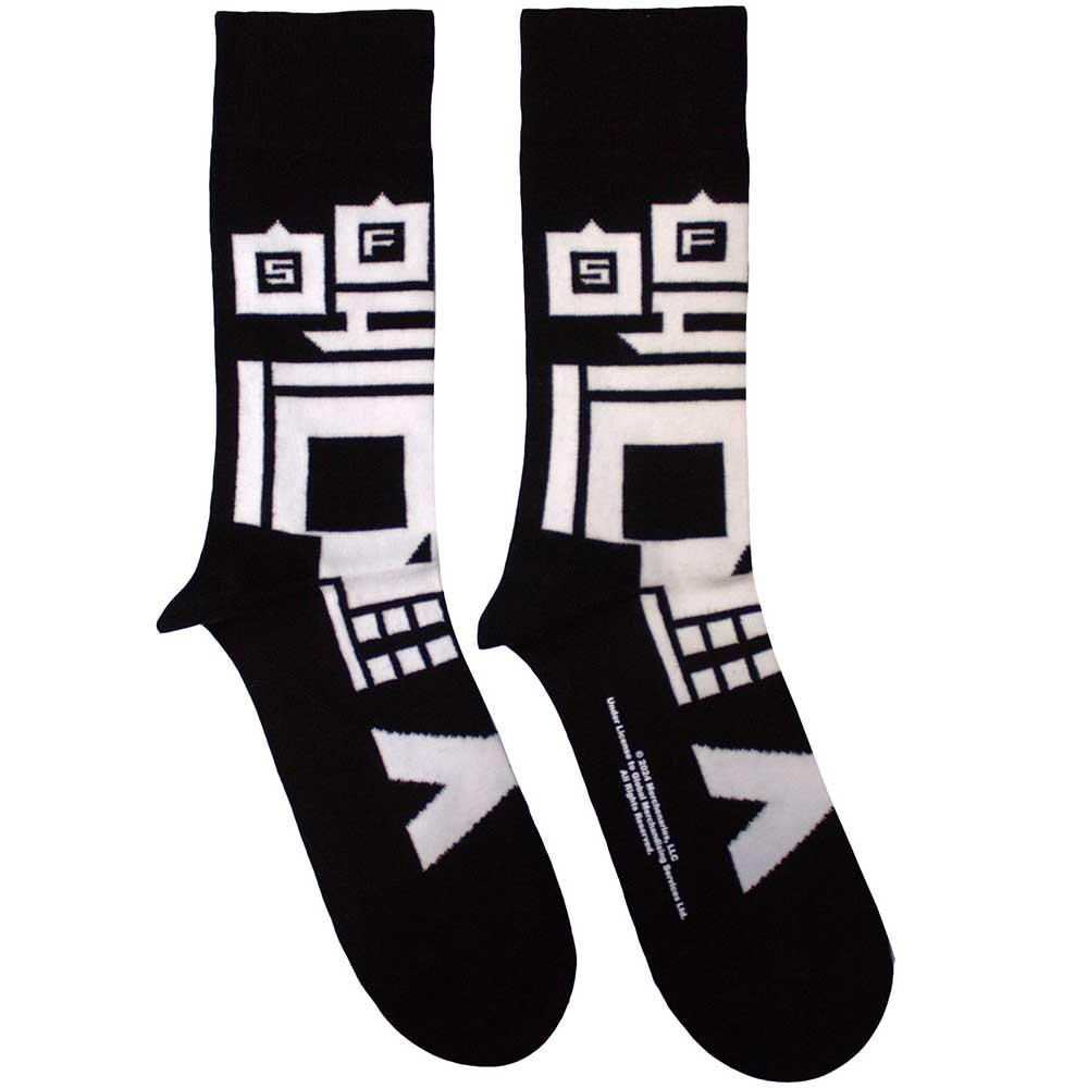 Black - Front - Five Finger Death Punch Unisex Adult Pixel Skull Socks