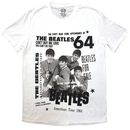 White - Front - The Beatles Unisex Adult 1964 T-Shirt