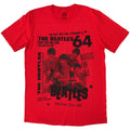 Red - Front - The Beatles Unisex Adult 1964 T-Shirt