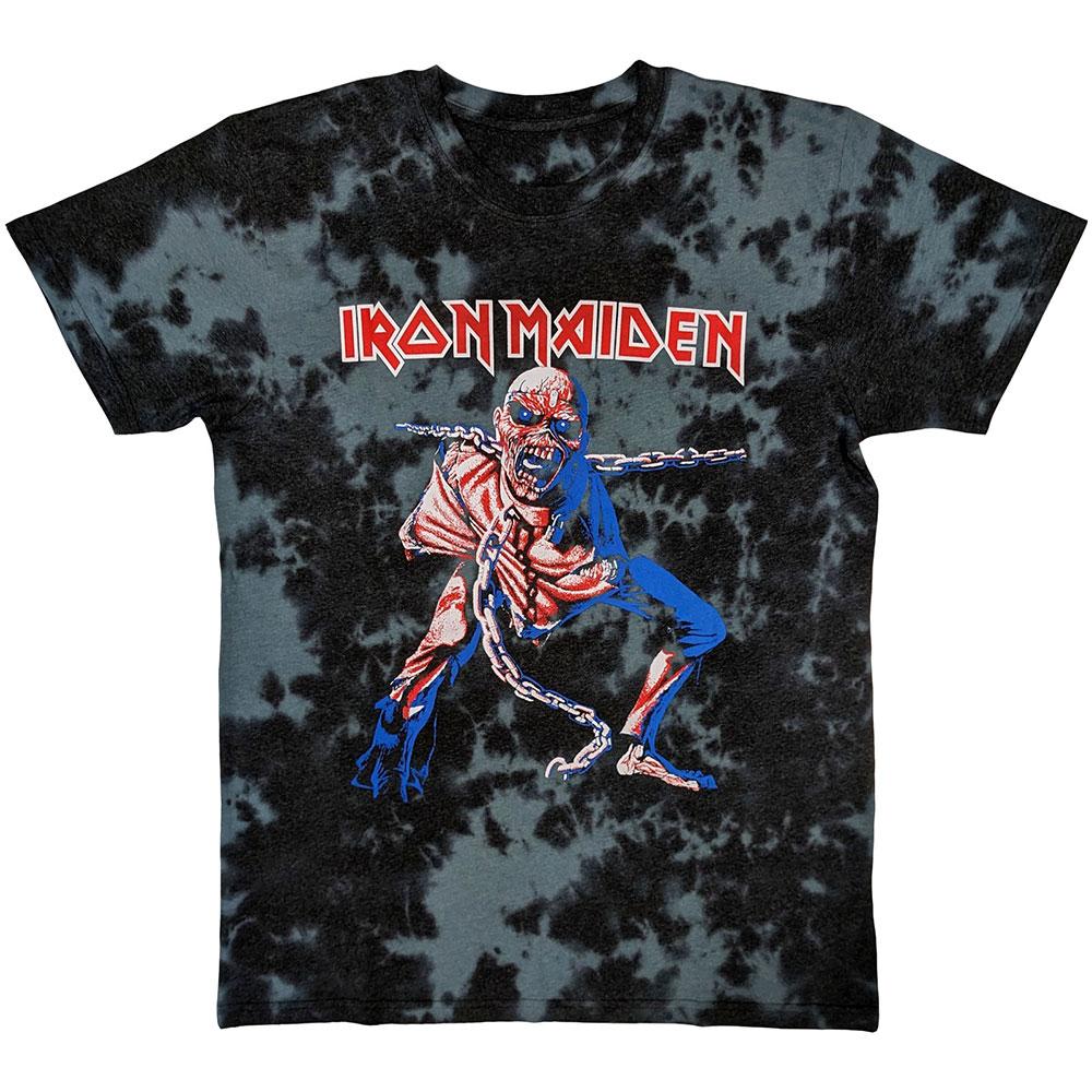 Black - Front - Iron Maiden Unisex Adult Piece Of Mind Eddie Washed T-Shirt