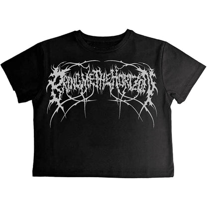 Black - Front - Bring Me The Horizon Womens-Ladies Genxsis Metal Logo Crop Top