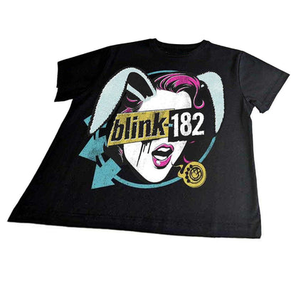 Black - Back - Blink 182 Womens-Ladies Blind Date Crop Top