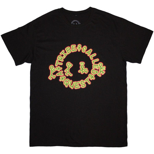 Black - Front - A Tribe Called Quest Unisex Adult Raga Logo T-Shirt