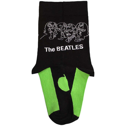Black-Green - Side - The Beatles Unisex Adult White Album Faces Socks