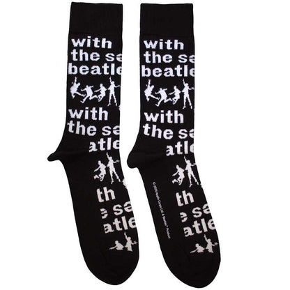 Black - Front - The Beatles Unisex Adult With The Beatles Silhouette Socks