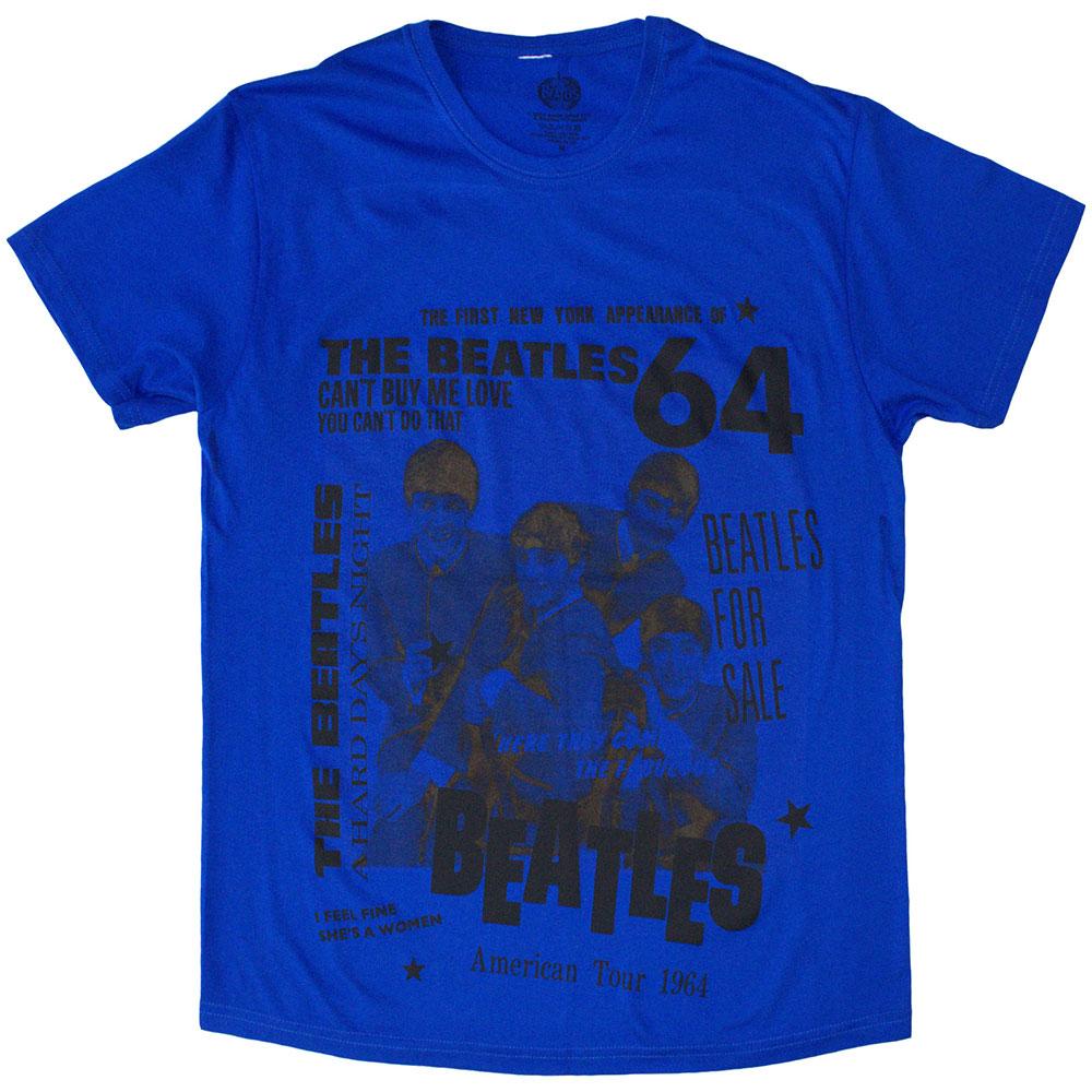 Blue - Front - The Beatles Unisex Adult 1964 T-Shirt