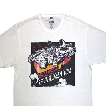 White - Back - Star Wars Unisex Adult Millennium Falcon T-Shirt