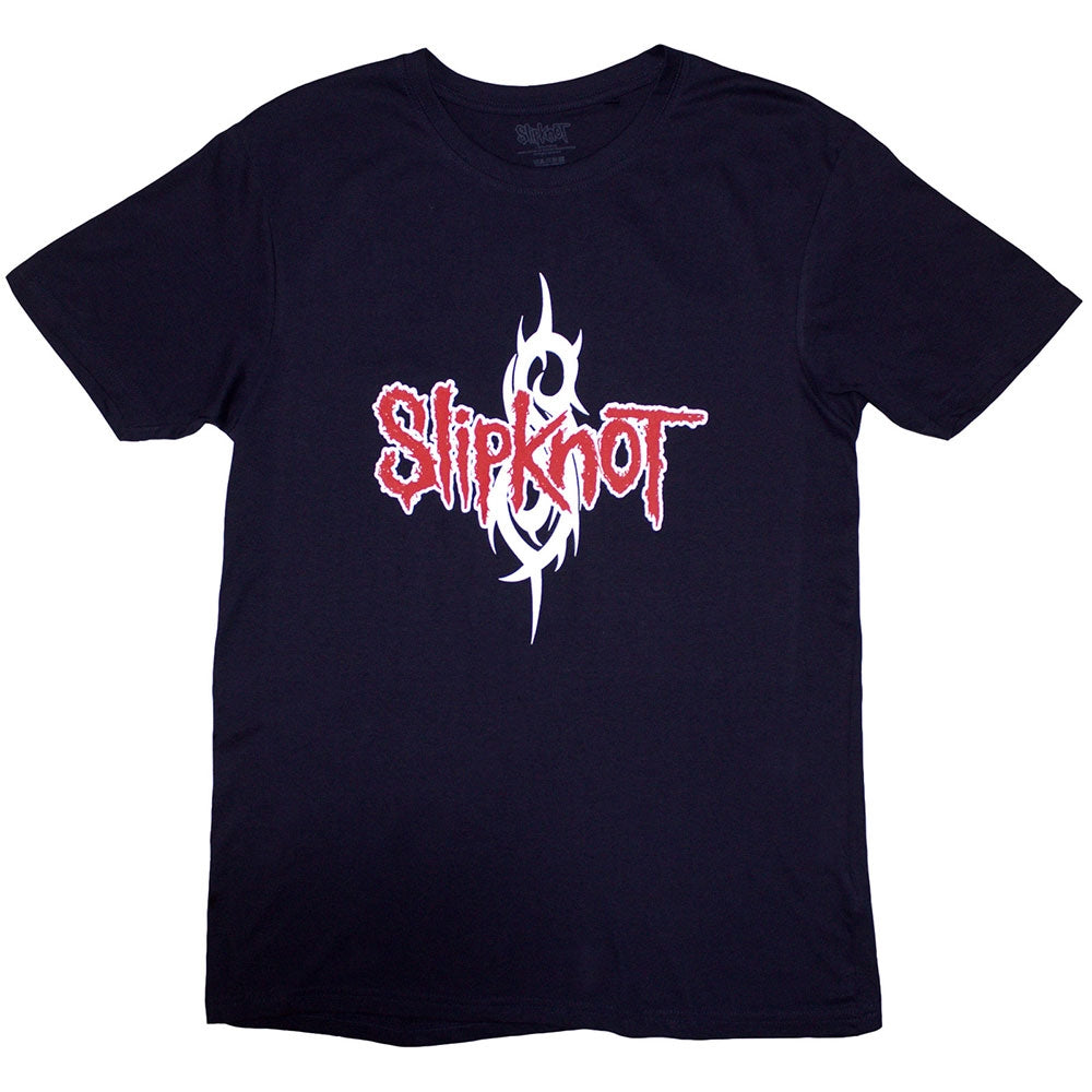 Navy Blue - Front - Slipknot Unisex Adult Barcode Back Print T-Shirt
